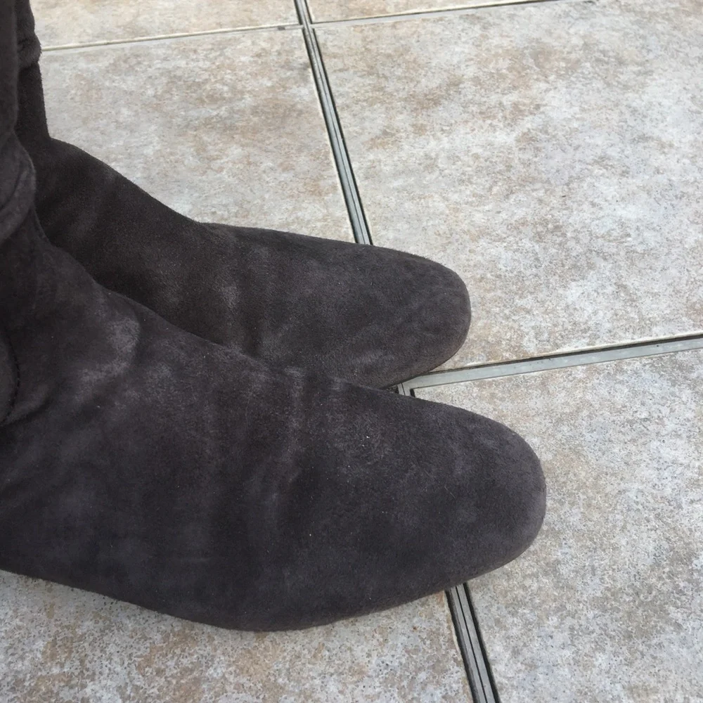 Tory Burch Irene brown tall suede boots 6 - Picture 4 of 12